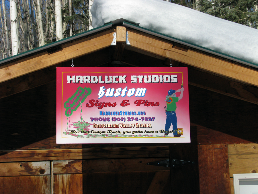 Hardluck Studios Signage Hanging